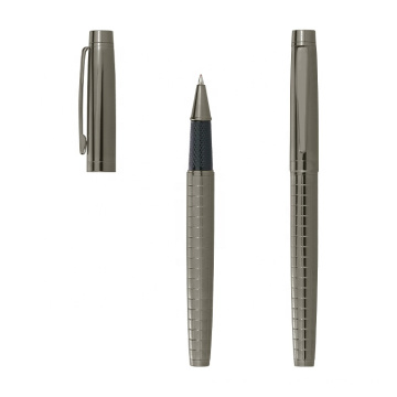 Роскошная резинка дизайн ручка на заказ логотип Gun Metal Ball Pen Set Pu Кожаная упаковочная коробка корпоративный подарочный набор для VIP -клиента